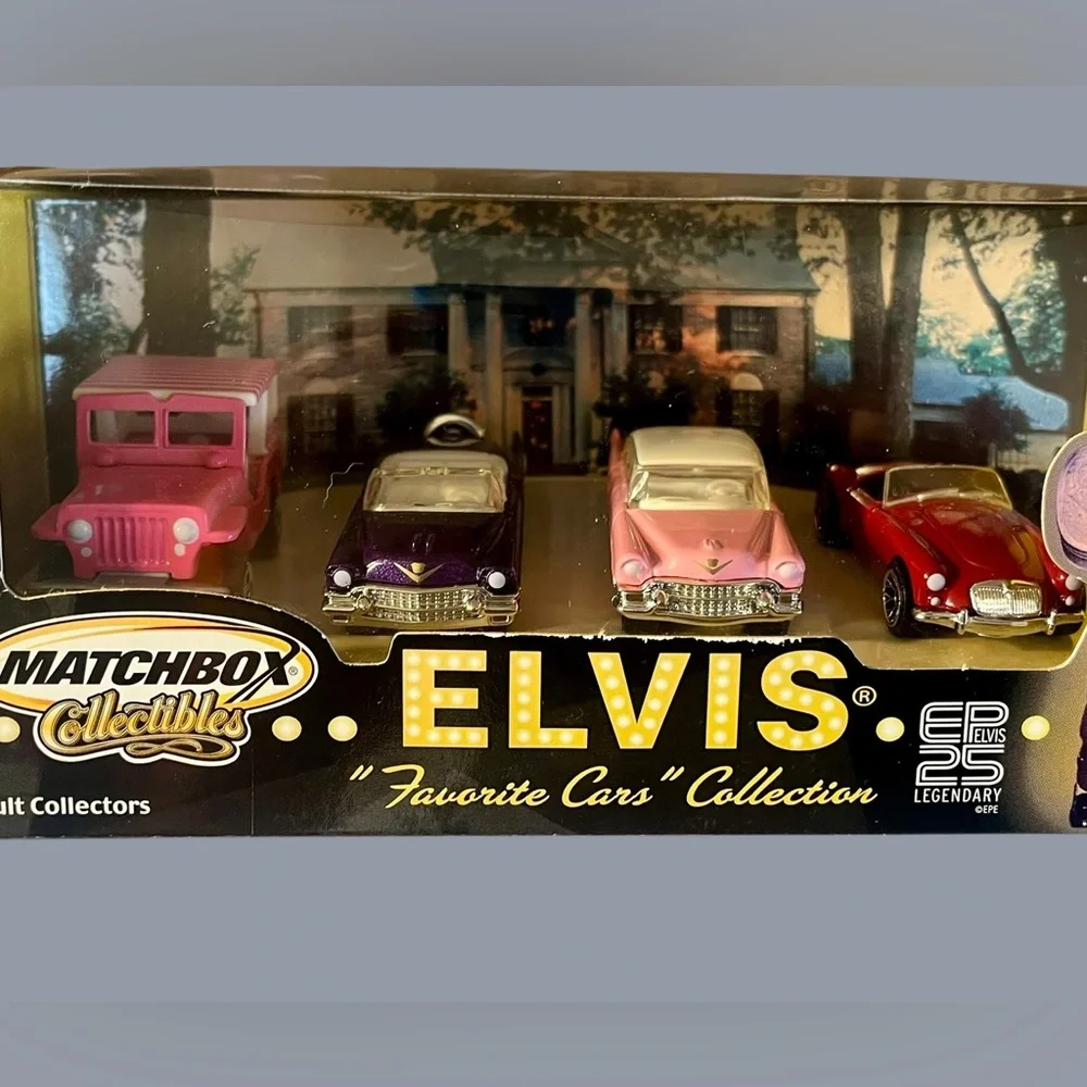 Elvis 'Favorite Die Cast Cars' 4-Piece Toy Car Set - Multicolors New in Box